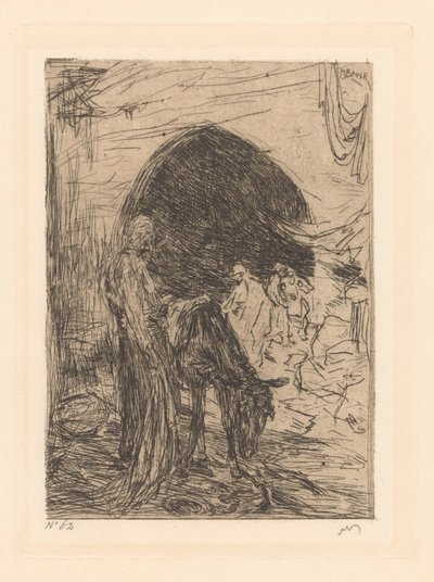Conduttore di asini a Costantinopoli da Marius Bauer (signed by artist)
