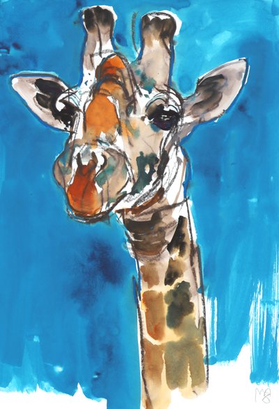 Giraffa cielo blu, 2018 da Mark Adlington