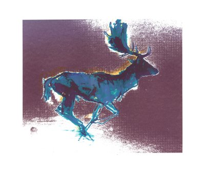 Cervo in calore (ombra blu-gialla), 2015 da Mark Adlington