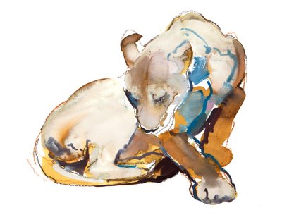 Pittura felina (leonessa), 2020 da Mark Adlington