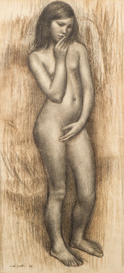 Studio di una Giovane in Piedi da Mark Gertler