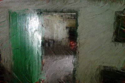 Serie Irish cottage - porta verde (tecnica mista) da Mark Gordon
