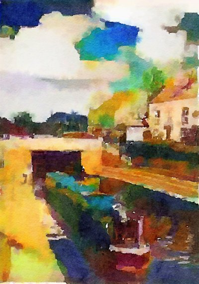 barca del canale alla chiusa di trent da Mark Gordon