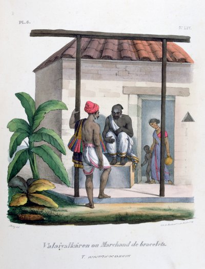 Mercante di braccialetti, 1828 da Marlet et Cie