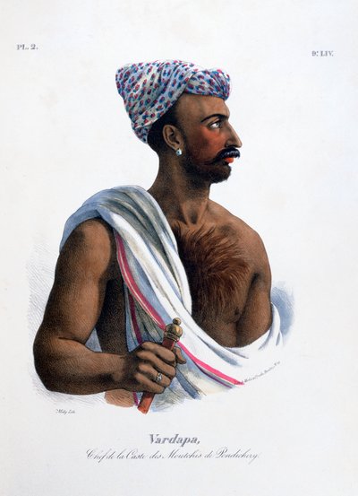 Capo della casta a Pondicherry Puducherry, India, 1828 da Marlet et Cie
