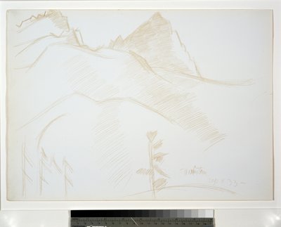 Paesaggio montano con pini da Marsden Hartley