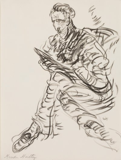 Autoritratto come disegnatore, c.1908 da Marsden Hartley