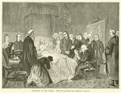 Sul letto di morte di John Wesley da Marshall (after) Claxton