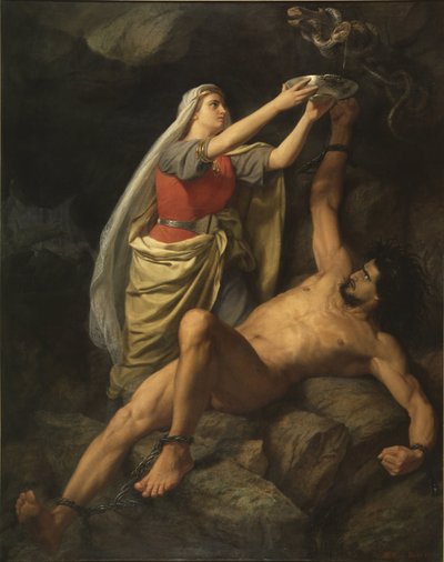 Loki e Sigyn da Mårten Eskil Winge