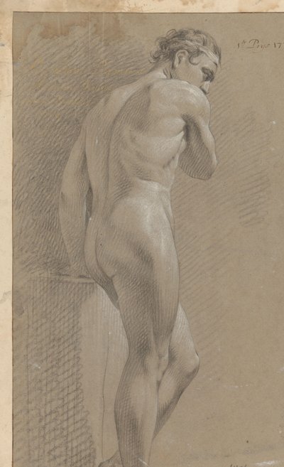 Nudo maschile in piedi, visto di schiena (1° premio 1770) da Marten Houtman