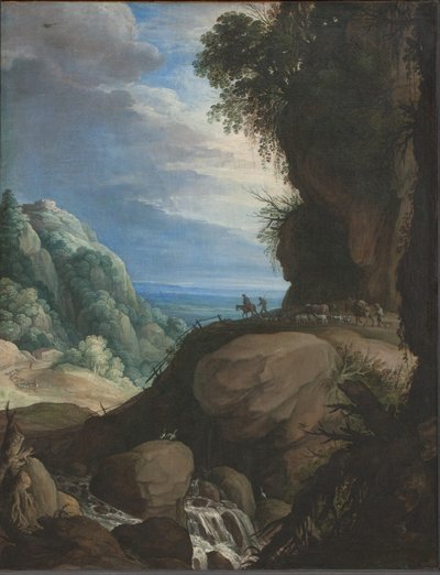 Paesaggio montano italiano con pastori da Marten Ryckaert