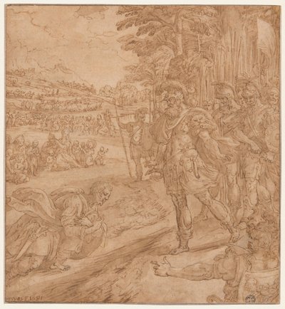 La riconciliazione di Giacobbe ed Esaù da Marten de Vos