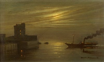 Castello di Broughty - Scena al chiaro di luna da Martin  Anderson