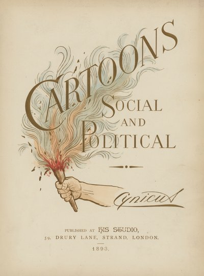 Illustrazione della pagina del titolo per Cartoons Social and Political di Cynicus da Martin Cynicus Anderson