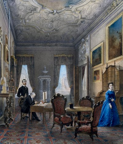 Interno veneziano, acquerello di Don Martin (attivo nel 1896), Italia da Martin Don