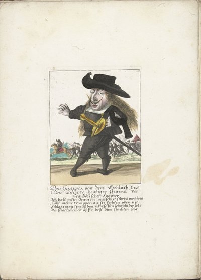 Il nano spagnolo Don Guappos, ca. 1710 da Martin Engelbrecht (attributed to)