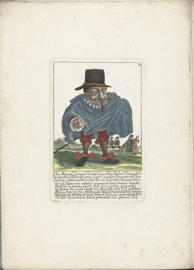 Il nano spagnolo Don Miguel Zorrero Tuerto, ca. 1710 da Martin Engelbrecht (attributed to)
