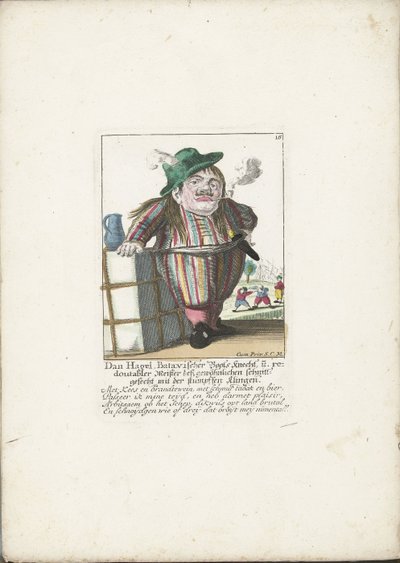 Il nano Dan Hagel come un mozzo olandese, ca. 1710 da Martin Engelbrecht (attributed to)