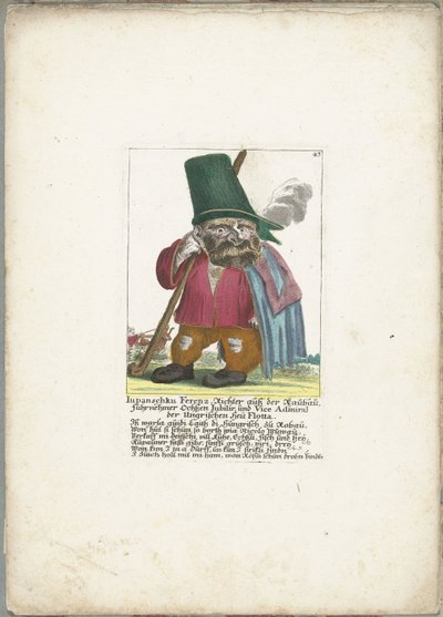 Il nano Iupanschku Ferenz, ca. 1710 da Martin Engelbrecht (attributed to)