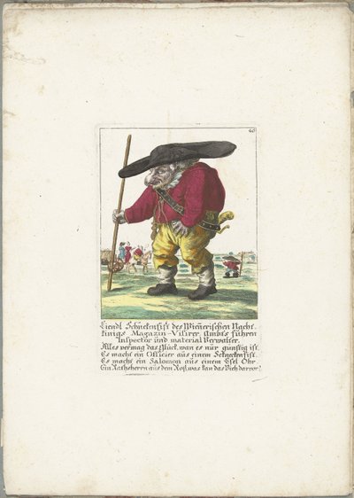 Il nano Liendl Schnekenfist, ca. 1710 da Martin Engelbrecht (attributed to)