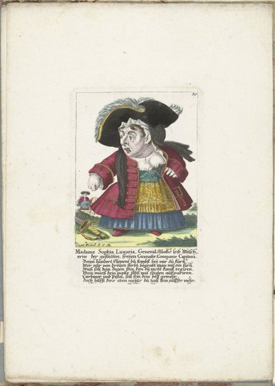 La nana Madame Sophia Luxuria, ca. 1710 da Martin Engelbrecht (attributed to)