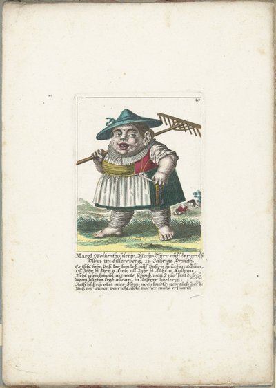 Il nano Margl Woltzenthoulerin da Martin Engelbrecht (attributed to)