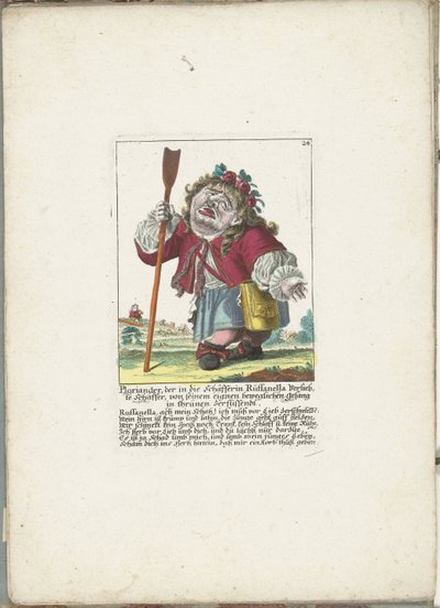 Il nano Ploriander come pastore, ca. 1710 da Martin Engelbrecht (attributed to)