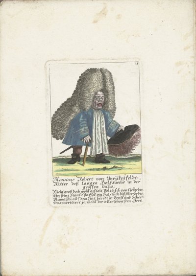 Il nano Robert von Parukenfeldt, ca. 1710 da Martin Engelbrecht (attributed to)