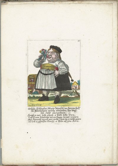 La nana Ursula Schleglin, ca. 1710 da Martin Engelbrecht (attributed to)