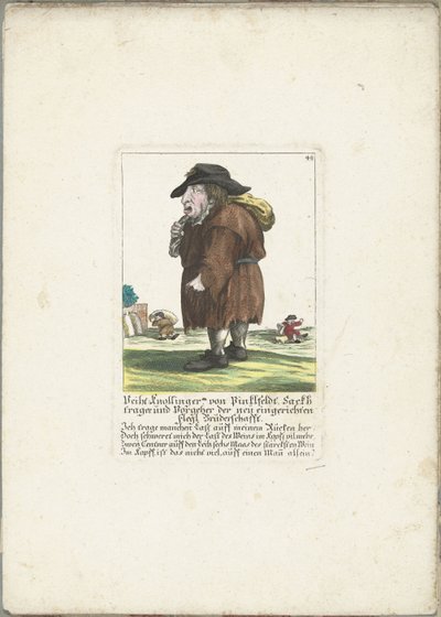 Il nano Veith Knollinger von Pinklfeldt, ca. 1710 da Martin Engelbrecht (attributed to)
