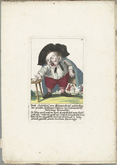 Il nano Veith Schöberl von Gümpendriel, ca. 1710 da Martin Engelbrecht (attributed to)