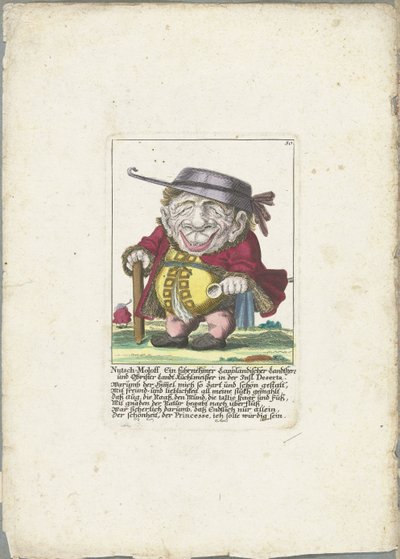 Caricatura di Nutsch-Moloff da Martin Engelbrecht (attributed to)