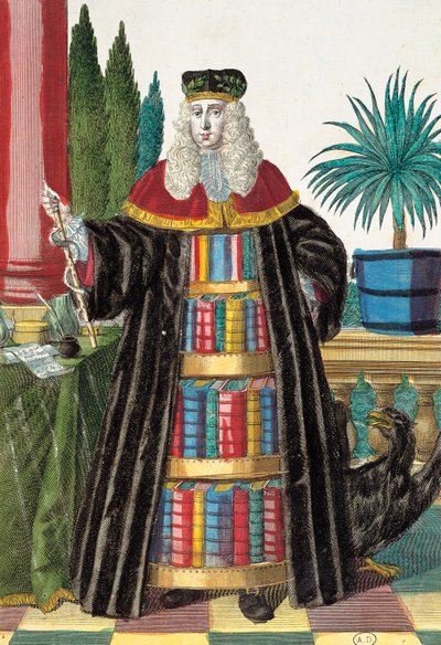 Dottore, incisione da Assemblage des nouveau manouvries habilles di Martin Engelbrecht da Martin Engelbrecht