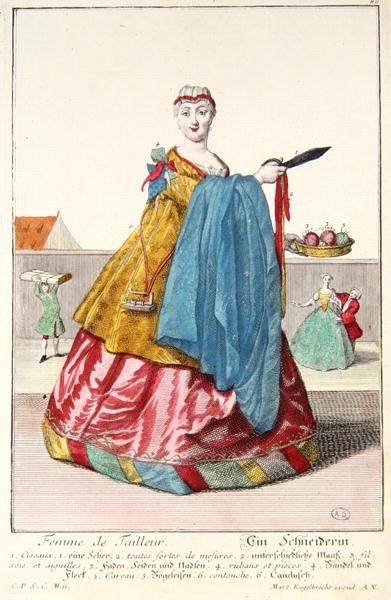 La moglie del sarto, c.1735 da Martin Engelbrecht