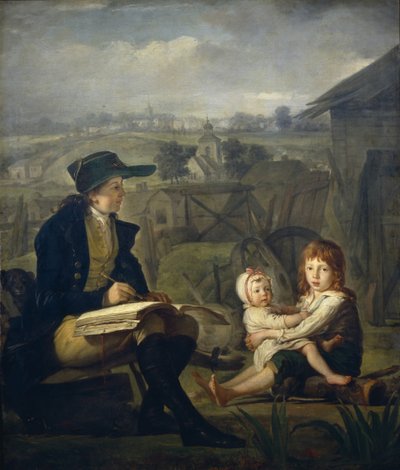 Werther disegna bambini, 1796 da Martin Ferdinand Quadal
