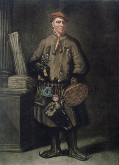 Carolus Linnaeus (1707-78) nel suo abito lappone, inciso da Henry Kingsbury, pubblicato nel 1805 da Martin Hoffman