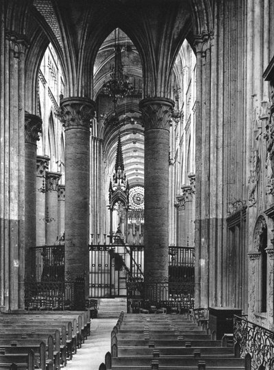 Interno della Cattedrale di Rouen, Francia, 1937 da Martin Hurlimann