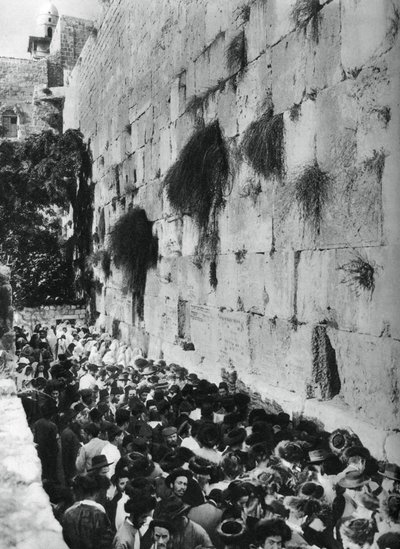 Muro occidentale del Monte del Tempio, Gerusalemme, 1937 da Martin Hurlimann