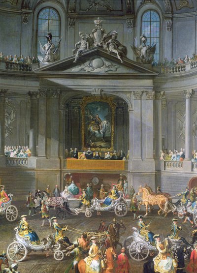 Una cavalcata nella scuola di equitazione invernale di Vienna per celebrare la sconfitta dell