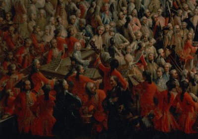 Banchetto di corte nella Grande Anticamera del Palazzo Hofburg, Vienna (dettaglio) da Martin II Mytens or Meytens