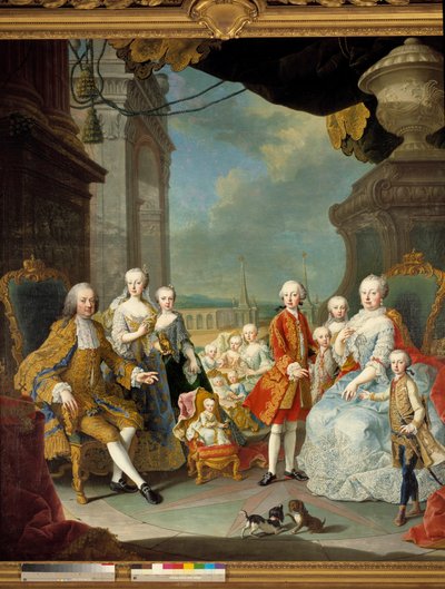 Maria Teresa circondata dalla sua famiglia, 1754 da Martin II Mytens or Meytens