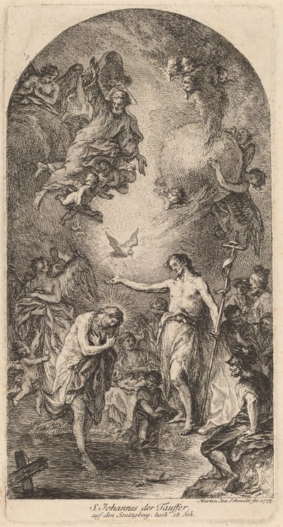 Il Battesimo di Cristo da Martin Johann Schmidt