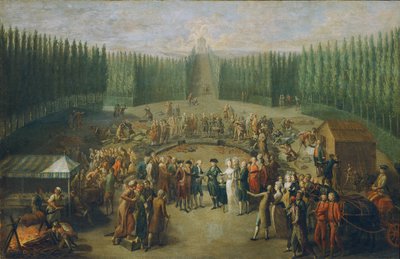 Posa della prima pietra del Tempio della Concordia a Laxenburg da Martin Knoller