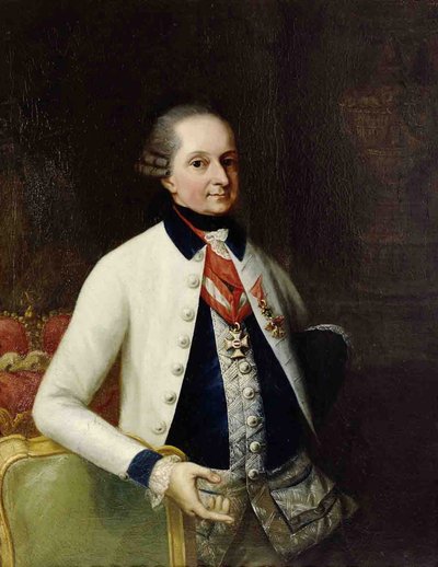 Nikolaus I, Principe Esterházy 1714-1790 in uniforme del suo reggimento di fanteria ungherese n. 33 da Martin Knoller
