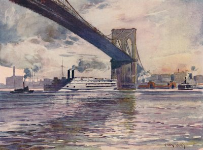 Ponte di Brooklyn, New York, 1916 da Martin Lewis