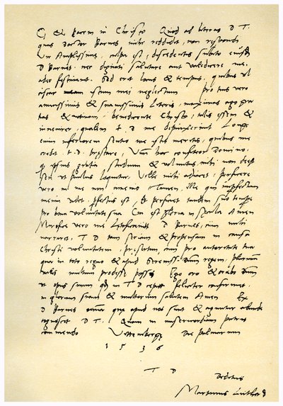 Lettera di Martin Lutero a Thomas Cromwell, 9 aprile 1536 da Martin Luther