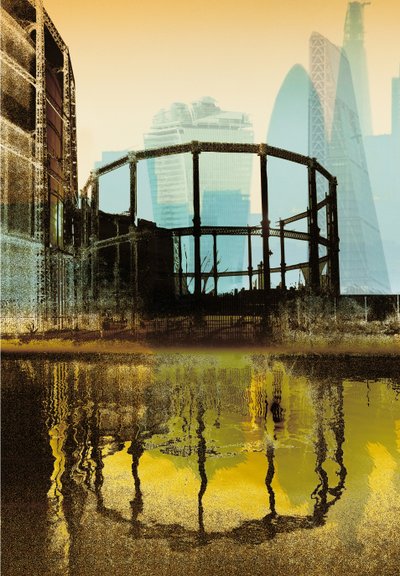 Torre del gas di Broadway, 2013 (serigrafia) da Martin Mossop