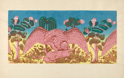 Design per scatola di cartone Aquila e Coniglio, c. 1936 da Martin Partyka