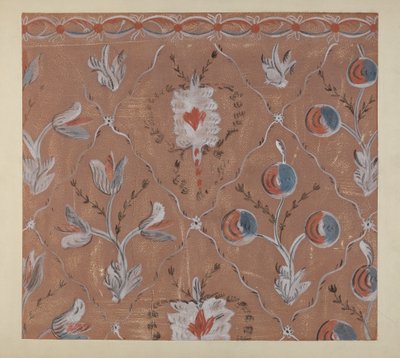 Dettaglio di parete dipinta a mano, c. 1939 da Martin Partyka