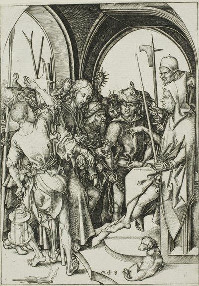 Cristo davanti ad Anna da Martin Schongauer